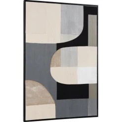 Macabane Décoration murale formes abstraites n°2, cadre noir HOMER Discount