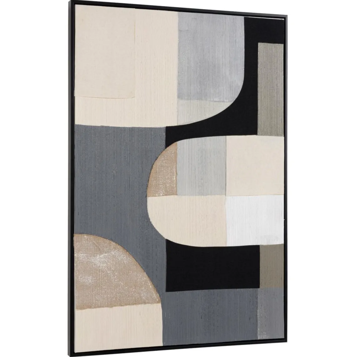 Macabane Décoration murale formes abstraites n°2, cadre noir HOMER Discount