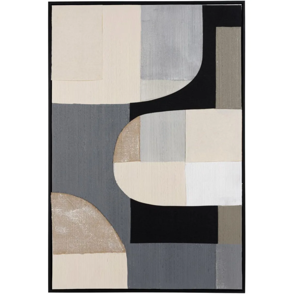 Macabane Décoration murale formes abstraites n°2, cadre noir HOMER Discount