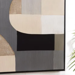 Macabane Décoration murale formes abstraites n°2, cadre noir HOMER Discount