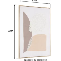 Macabane Décoration murale formes abstraites n°1, cadre naturel HOMER Hot
