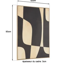 Macabane Décoration murale imprimés abstraits, cadre naturel HOMER New