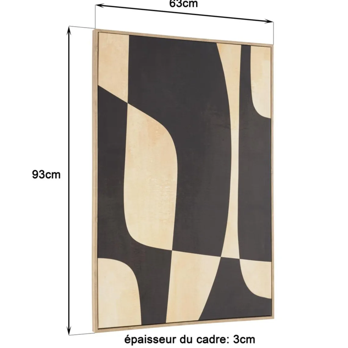 Macabane Décoration murale imprimés abstraits, cadre naturel HOMER New