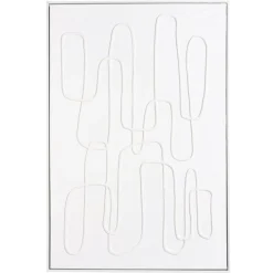 Macabane Décoration murale lignes abstraites n°1, cadre blanc HOMER Online