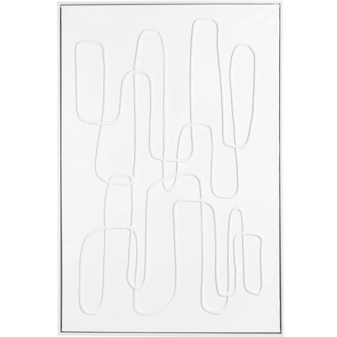 Macabane Décoration murale lignes abstraites n°1, cadre blanc HOMER Online