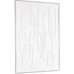 Macabane Décoration murale lignes abstraites n°2, cadre blanc HOMER New