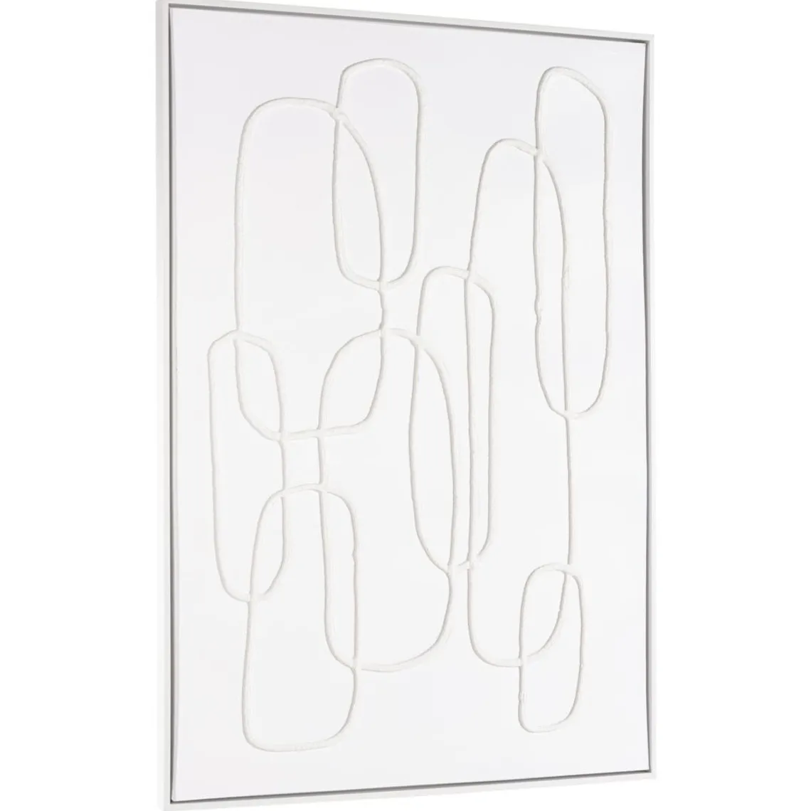 Macabane Décoration murale lignes abstraites n°2, cadre blanc HOMER New