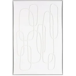 Macabane Décoration murale lignes abstraites n°2, cadre blanc HOMER New