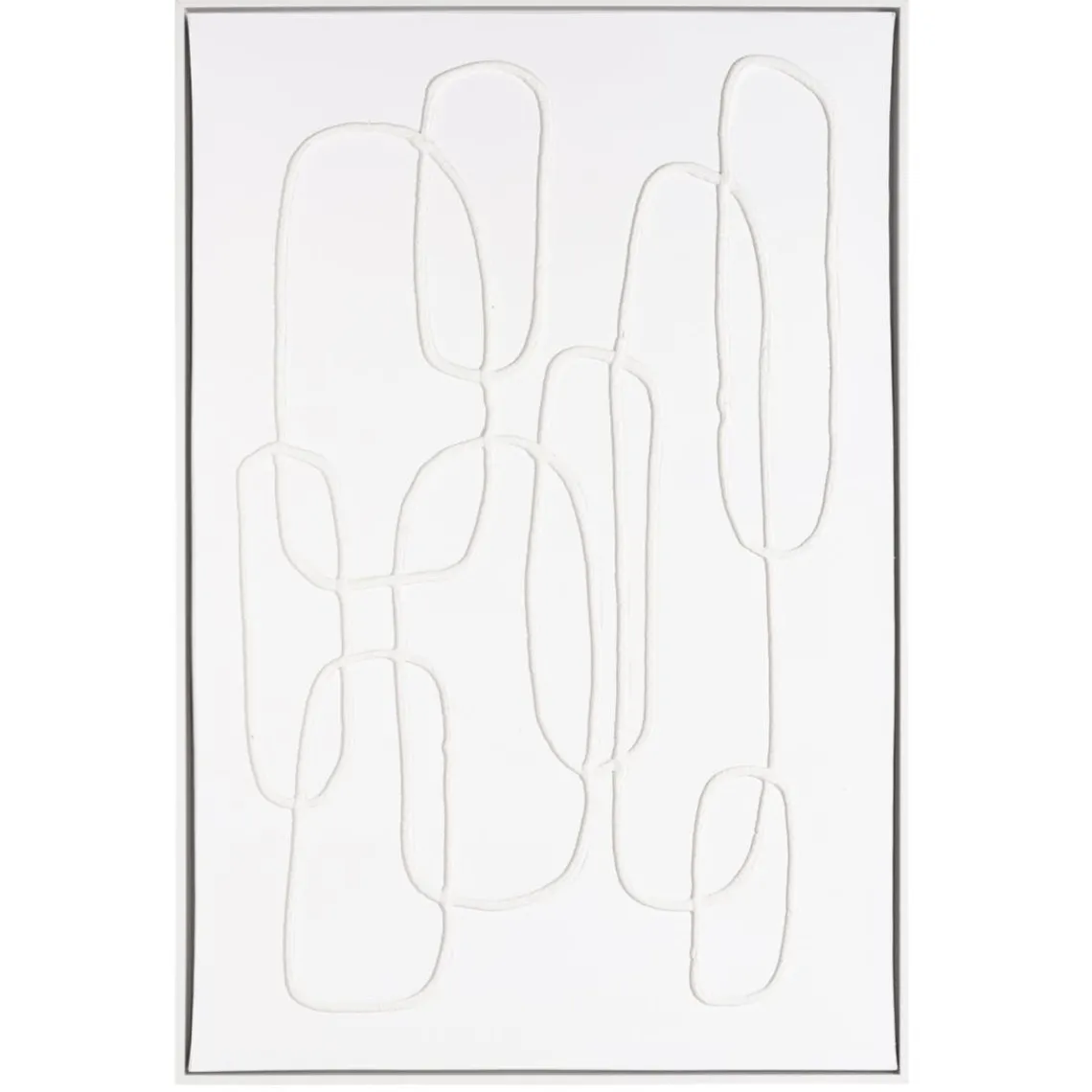 Macabane Décoration murale lignes abstraites n°2, cadre blanc HOMER New