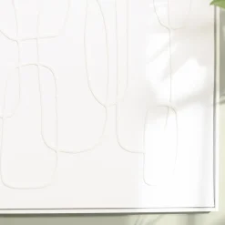 Macabane Décoration murale lignes abstraites n°2, cadre blanc HOMER New