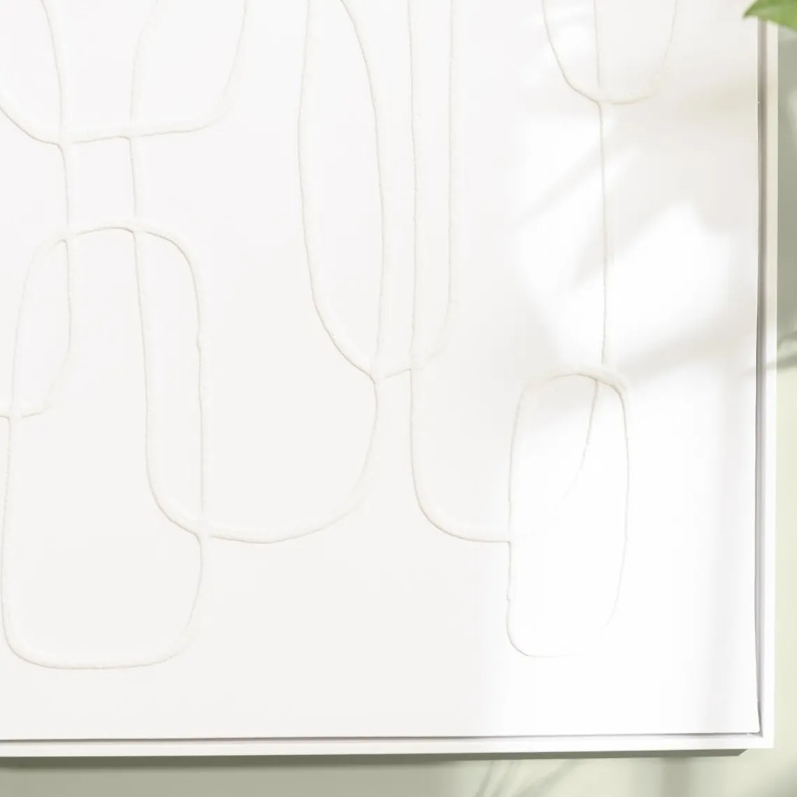 Macabane Décoration murale lignes abstraites n°2, cadre blanc HOMER New