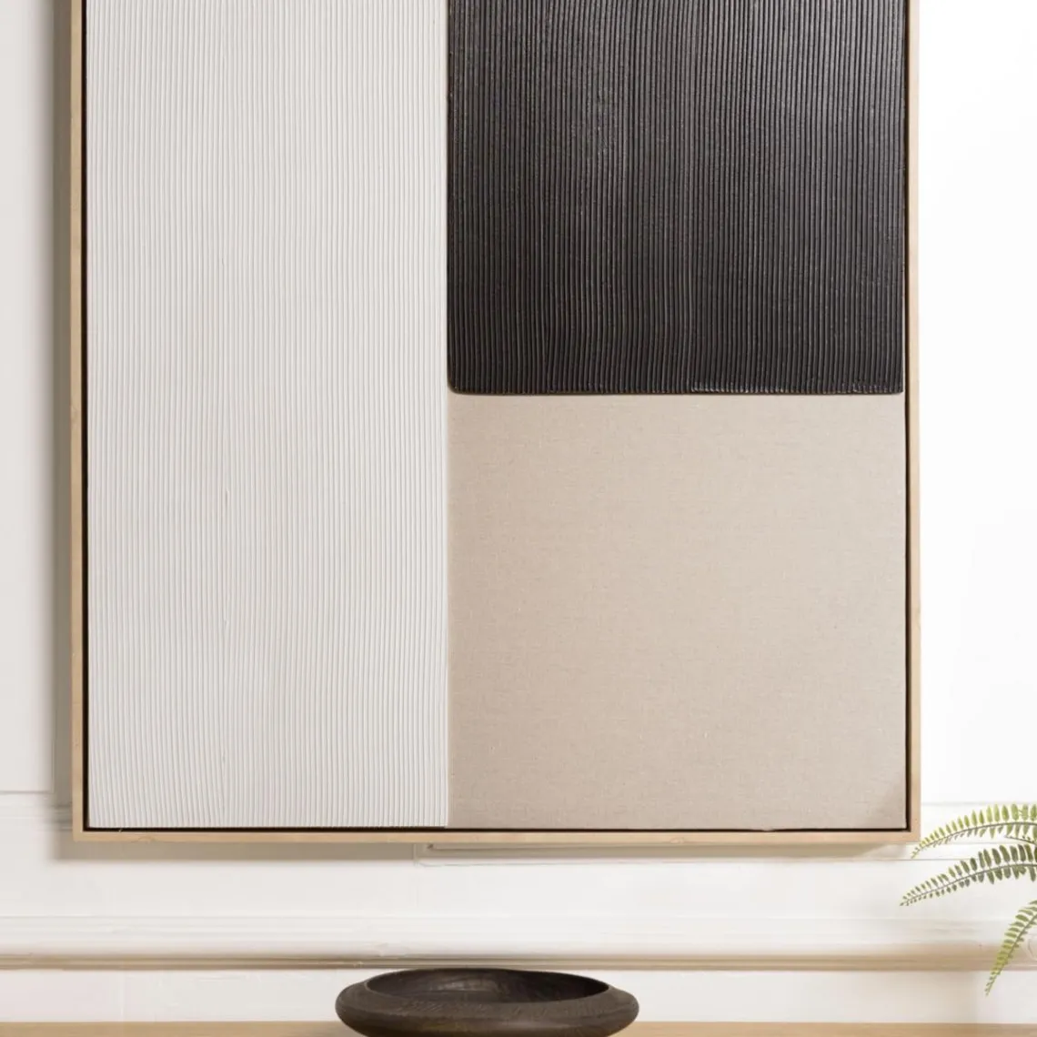 Macabane Décoration murale mix matières, cadre bicolore HOMER Hot