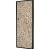 Macabane Décoration murale rectangulaire 100x40cm bois branches Teck nature Pailin Clearance
