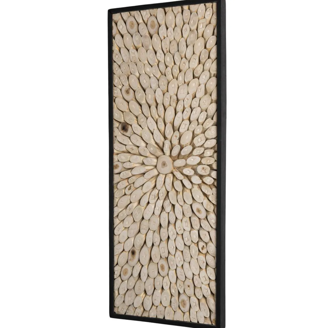 Macabane Décoration murale rectangulaire 100x40cm bois branches Teck nature Pailin Clearance