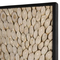 Macabane Décoration murale rectangulaire 100x40cm bois branches Teck nature Pailin Clearance