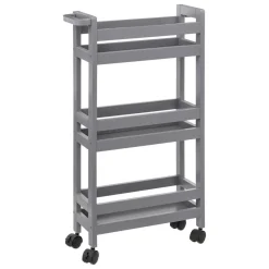 3S. x Home Desserte à roulettes 3 niveaux Gris Hot
