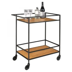 House Nordic Desserte A Roulettes VITA Noir Et Naturel New