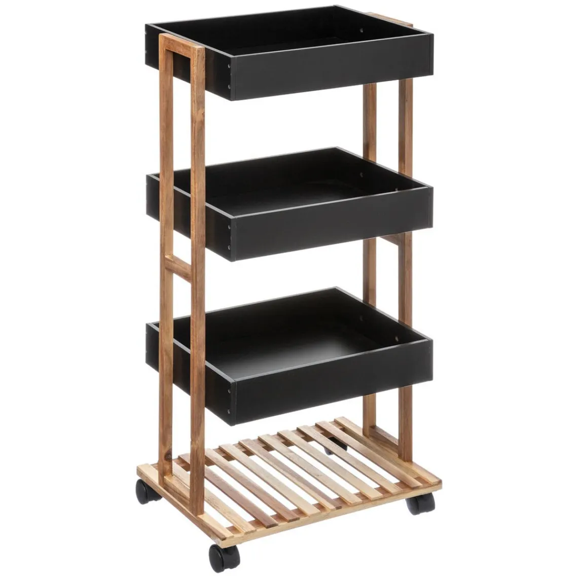 3S. x Home Desserte Roul 4 Plat Lea Noir Online