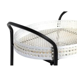 3S. x Home desserte structure en tube d'acier laqué noir Outlet