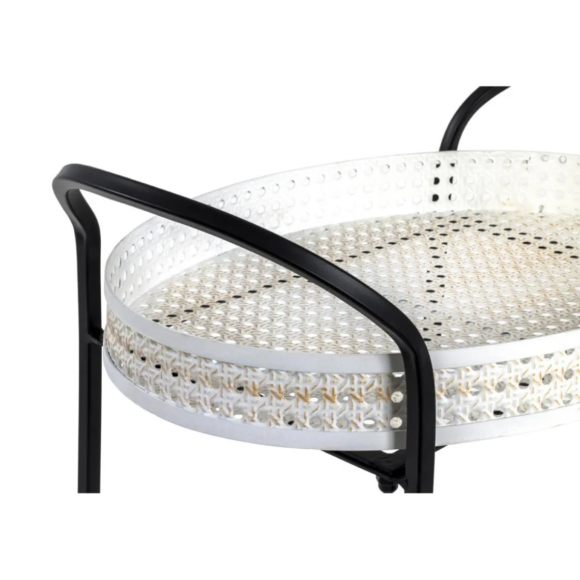 3S. x Home desserte structure en tube d'acier laqué noir Outlet