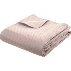 3S. x Home Dessus de lit Dolce 260x240cm - Rose Rose poudre Discount