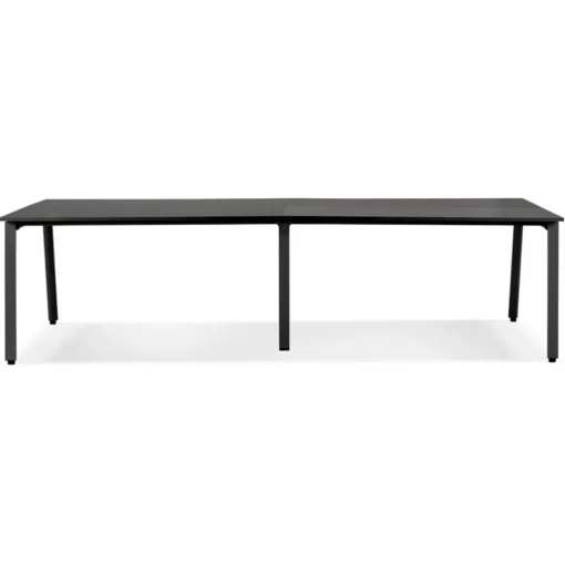 ALTEREGO Double bureau bench ou table de réunion 'AMADEUS' en bois et métal noir Outlet