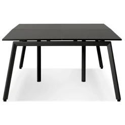ALTEREGO Double bureau bench ou table de réunion 'AMADEUS' en bois et métal noir Outlet