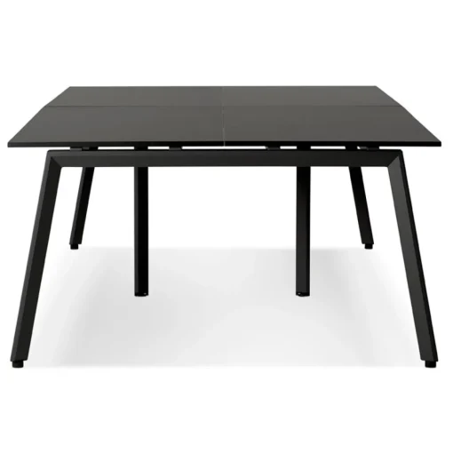 ALTEREGO Double bureau bench ou table de réunion 'AMADEUS' en bois et métal noir Outlet