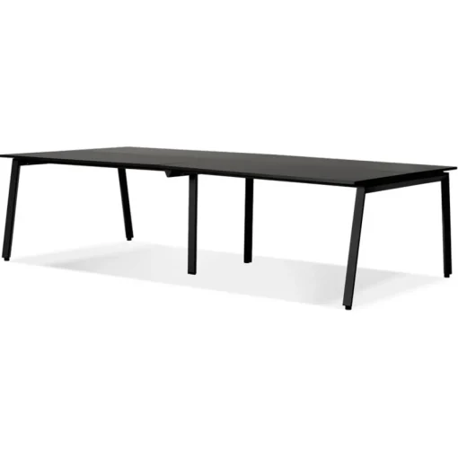 ALTEREGO Double bureau bench ou table de réunion 'AMADEUS' en bois et métal noir Outlet