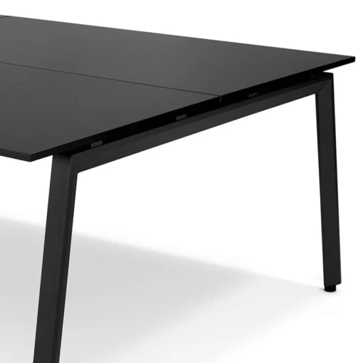 ALTEREGO Double bureau bench ou table de réunion 'AMADEUS' en bois et métal noir Outlet