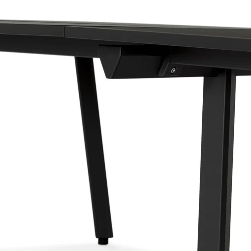 ALTEREGO Double bureau bench ou table de réunion 'AMADEUS' en bois et métal noir Outlet