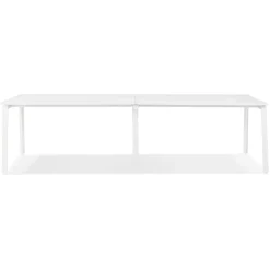 ALTEREGO Double bureau bench ou table de réunion 'AMADEUS' en bois et métal blanc Clearance