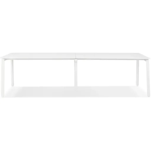 ALTEREGO Double bureau bench ou table de réunion 'AMADEUS' en bois et métal blanc Clearance