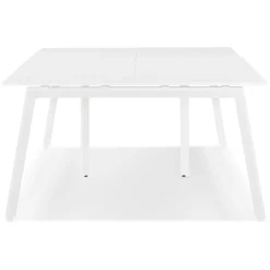 ALTEREGO Double bureau bench ou table de réunion 'AMADEUS' en bois et métal blanc Clearance