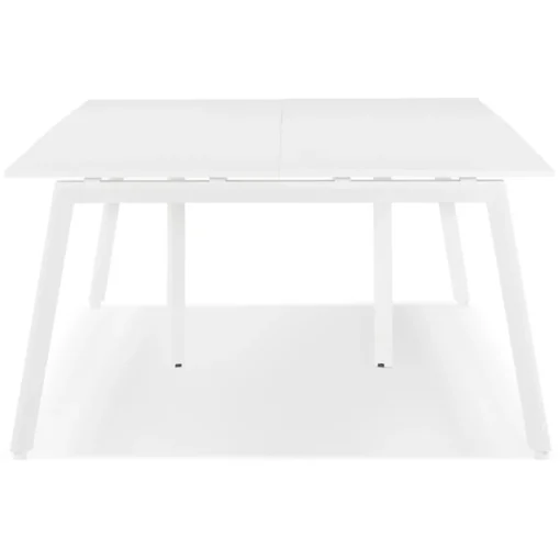 ALTEREGO Double bureau bench ou table de réunion 'AMADEUS' en bois et métal blanc Clearance