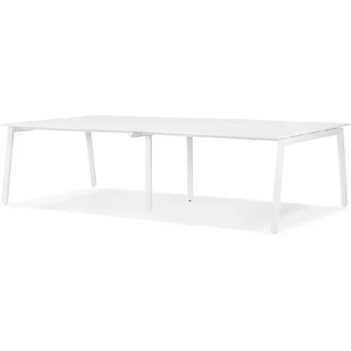ALTEREGO Double bureau bench ou table de réunion 'AMADEUS' en bois et métal blanc Clearance