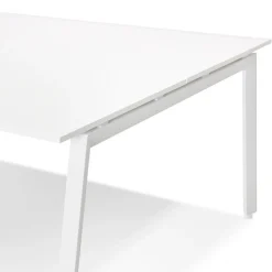 ALTEREGO Double bureau bench ou table de réunion 'AMADEUS' en bois et métal blanc Clearance