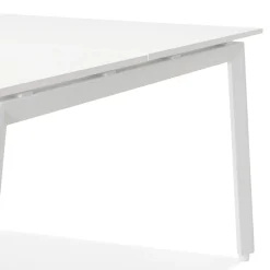 ALTEREGO Double bureau bench ou table de réunion 'AMADEUS' en bois et métal blanc Clearance