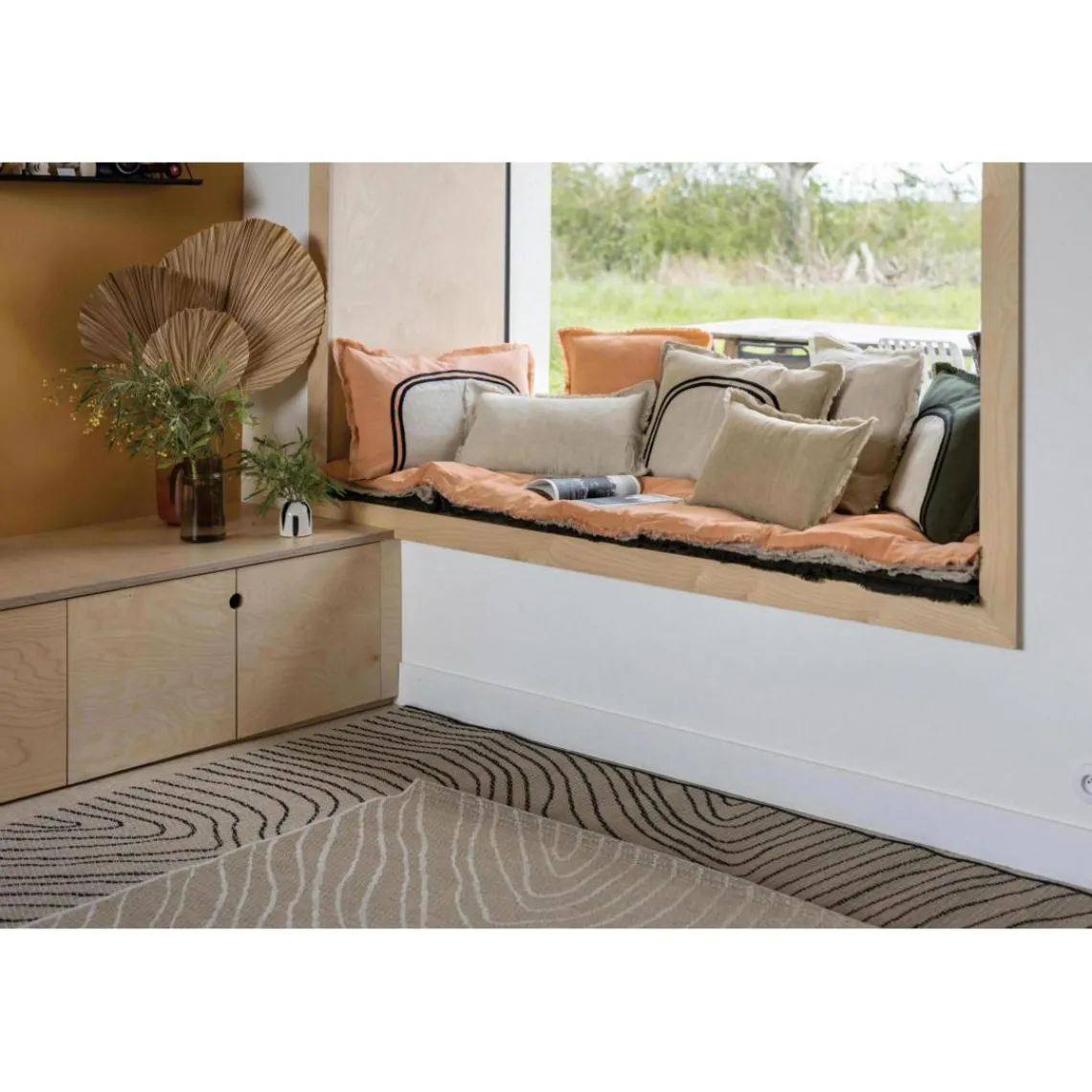 Maison Vivaraise Édredon uni Laly Olive 85 x 200 Hot