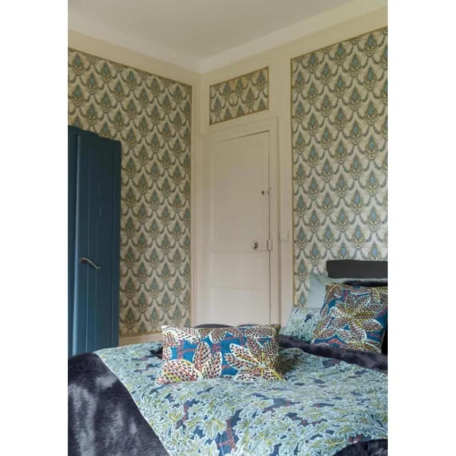 Maison Vivaraise Edredon imprimé Ariane Pétrole 85 x 200 New