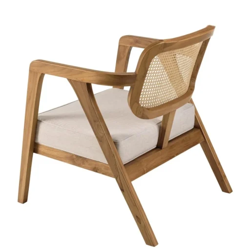 Macabane Ensemble canapé 2 places 2 fauteuils et 1 table basse FLORES en teck WILL Marron Online