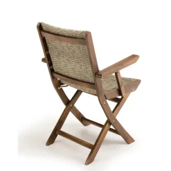Macabane Ensemble de 2 fauteuils de jardin pliants en bois Acacia et rotin synthétique New
