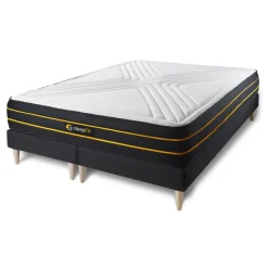Sleepfit Ensemble double sommier matelas micro ressorts ensaches et memoire de forme