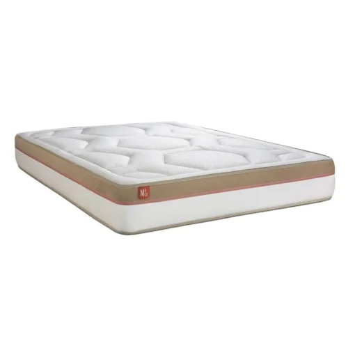 Marmottes & Co Ensemble LE COSY Memoire de forme 7 zones de confort double sommiers Beige Sale