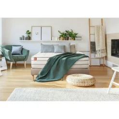 Marmottes & Co Ensemble LE DOUILLET Memoire de forme BioVisco Maxi epaisseur double sommiers Beige Hot