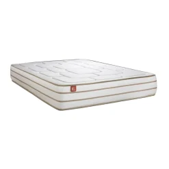 Marmottes & Co Ensemble LE DOUILLET Memoire de forme BioVisco Maxi epaisseur double sommiers Beige Hot