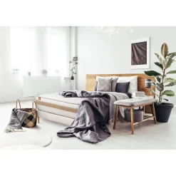 Marmottes & Co Ensemble LE RAFFINÉ Ressorts ensaches Memoire de forme BioVisco Maxi epaisseur sommier kit Blanc Clearance