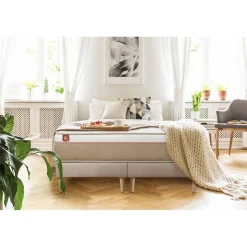 Marmottes & Co Ensemble LE SOYEUX Ressorts ensaches Memoire de forme BioVisco double sommiers Beige