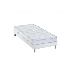 Selenia Ensemble Matelas 100% latex 3 zones NUDE et Sommier Blanc Sale