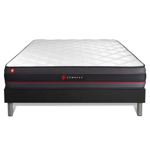 Somness Ensemble matelas REGEN a memoire de forme sommier kit noir Clearance